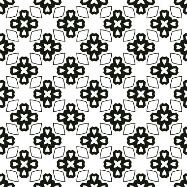 Soyut geometrik süslemeli vektör deseni. Kusursuz tasarım dokusu.