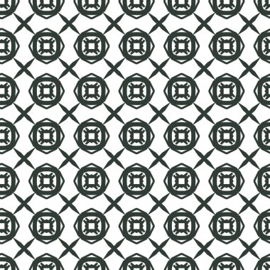 Geometrik süslemeli vektör deseni. Kusursuz tasarım dokusu.