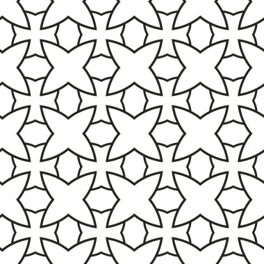 Geometrik süslemeli vektör deseni. Kusursuz tasarım dokusu.