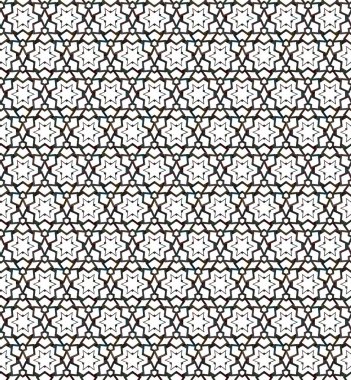 Geometrik süslemeli vektör deseni. Kusursuz tasarım dokusu. 