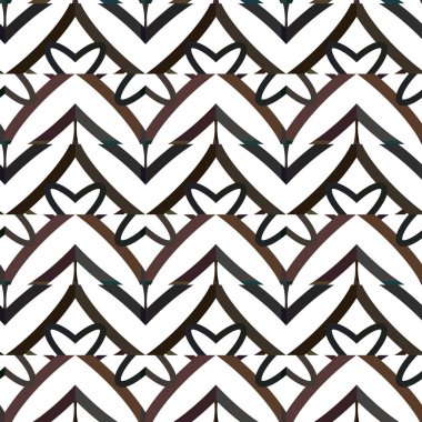 Geometrik süslemeli vektör deseni. Kusursuz tasarım dokusu.