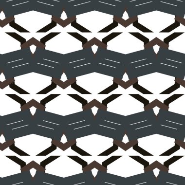 Geometrik süslemeli vektör deseni. Kusursuz tasarım dokusu.