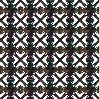 Geometrik süslemeli vektör deseni. Kusursuz tasarım dokusu.