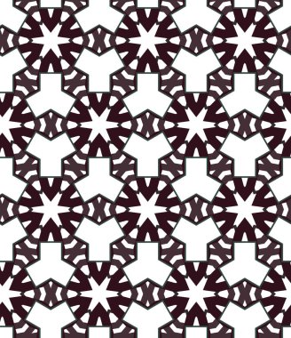 Geometrik süslemeli vektör deseni. Kusursuz tasarım dokusu.