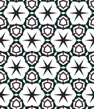 Geometrik süslemeli vektör deseni. Kusursuz tasarım dokusu.