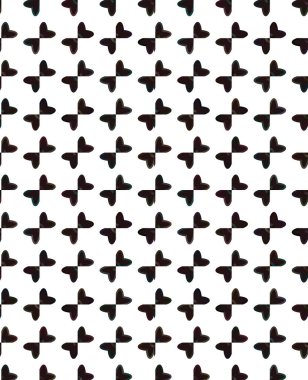 Siyah ve beyaz geometrik şekilli kusursuz desen.