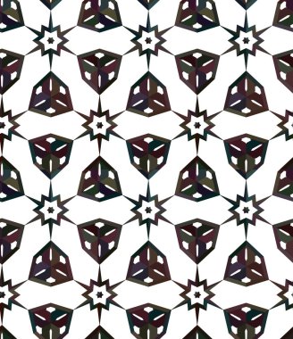 Geometrik süslemeli vektör deseni. Kusursuz tasarım dokusu.