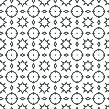 Geometrik süslemeli vektör deseni. Kusursuz tasarım dokusu. 
