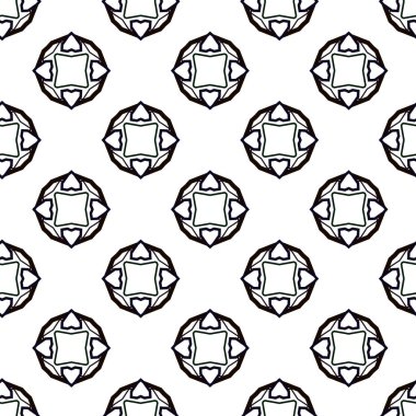 Geometrik süslemeli vektör deseni. Kusursuz tasarım dokusu.