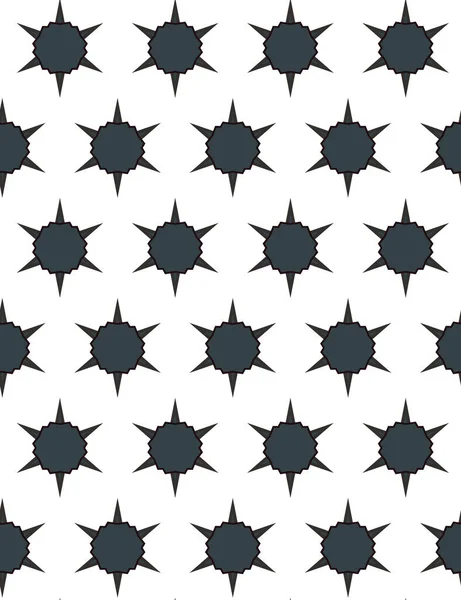 Vector Seamless Pattern Abstract Black White Geometric Shapes — Stock Vector