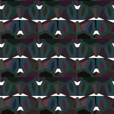 Geometrik süslemeli vektör deseni. Kusursuz tasarım dokusu.