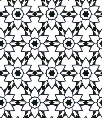 Geometrik süslemeli vektör deseni. Kusursuz tasarım dokusu. 