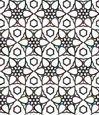 Geometrik süslemeli vektör deseni. Kusursuz tasarım dokusu. 