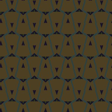 Geometrik süslemeli vektör deseni. Kusursuz tasarım dokusu.