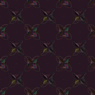 Geometrik süslemeli vektör deseni. Kusursuz tasarım dokusu.