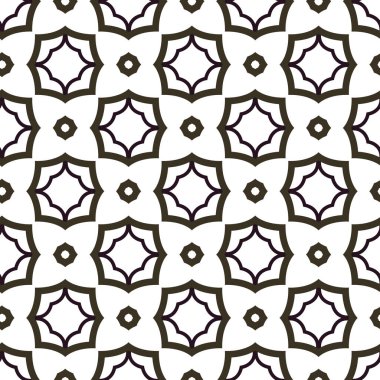 Geometrik süslemeli vektör deseni. Kusursuz tasarım dokusu. 