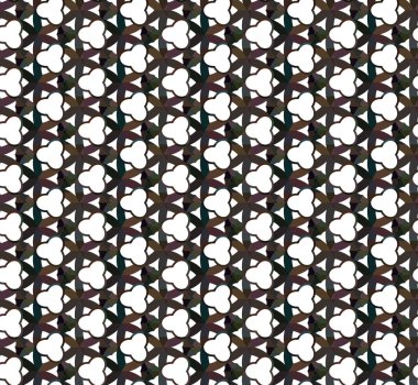 Geometrik şekilli soyut ve kusursuz desen.