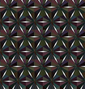 Geometrik süslemeli vektör deseni. Kusursuz tasarım dokusu.