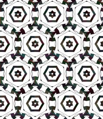 Geometrik süslemeli vektör deseni. Kusursuz tasarım dokusu.