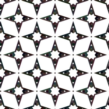 Geometrik süslemeli vektör deseni. Kusursuz tasarım dokusu. 