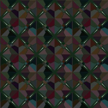 Geometrik süslemeli vektör deseni. Kusursuz tasarım dokusu.