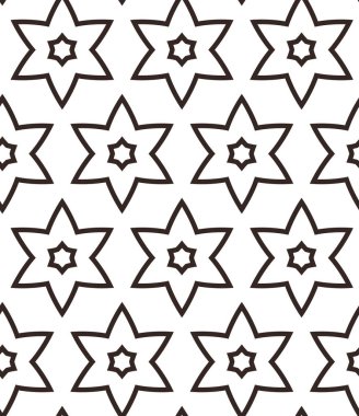 Geometrik süslemeli vektör deseni. Kusursuz tasarım dokusu.