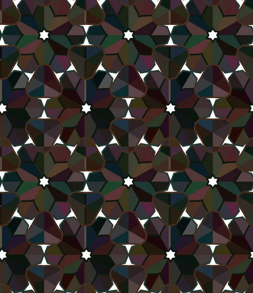 Abstraktes Nahtloses Muster Mit Geometrischen Formen — Stockvektor