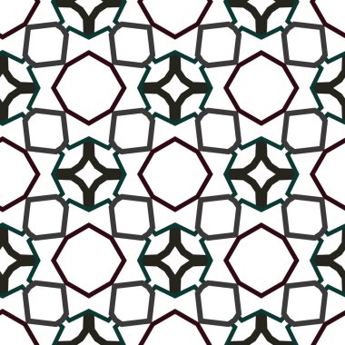 Modern geometrik vektör tasarımı, kusursuz desen çizimi