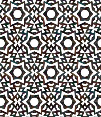 Geometrik süslemeli vektör deseni. Kusursuz tasarım dokusu.