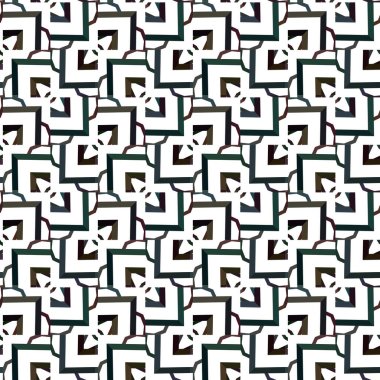 Geometrik süslemeli vektör deseni. Kusursuz tasarım dokusu. 