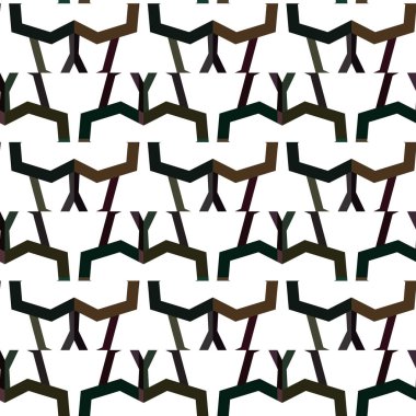 Geometrik süslemeli vektör deseni. Kusursuz tasarım dokusu. 