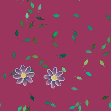 renkli çiçekler ve yapraklar arka plan