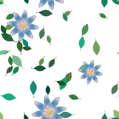 renkli çiçekler ve yapraklar arka plan