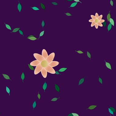 renkli çiçekler ve yapraklar arka plan