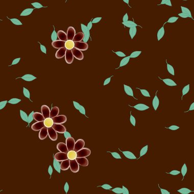 renkli çiçekler ve yapraklar arka plan