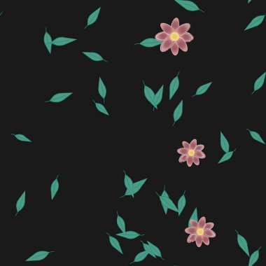 renkli çiçekler ve yapraklar arka plan