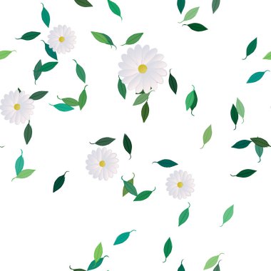 renkli çiçekler ve yapraklar arka plan