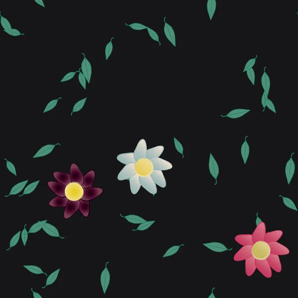 ดอกไม นามธรรมท ปแบบไร บใบ ภาพวาดเวกเตอร — ภาพเวกเตอร์สต็อก