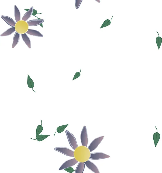 Fleurs Abstraites Avec Des Feuilles Motif Sans Couture Illustration Vectorielle — Image vectorielle