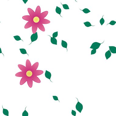 renkli çiçekler ve yapraklar arka plan