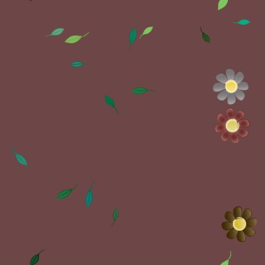 renkli çiçekler ve yapraklar arka plan