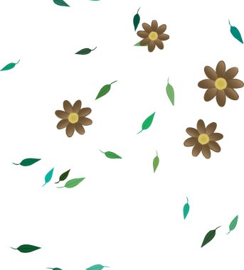 renkli çiçekler ve yapraklar arka plan