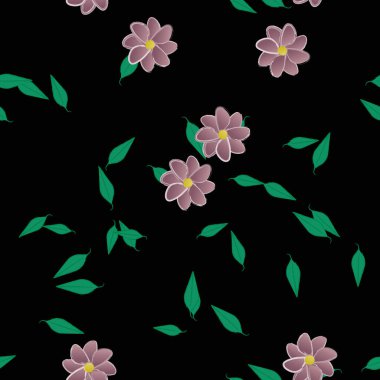 renkli çiçekler ve yapraklar arka plan