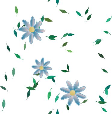 renkli çiçekler ve yapraklar arka plan