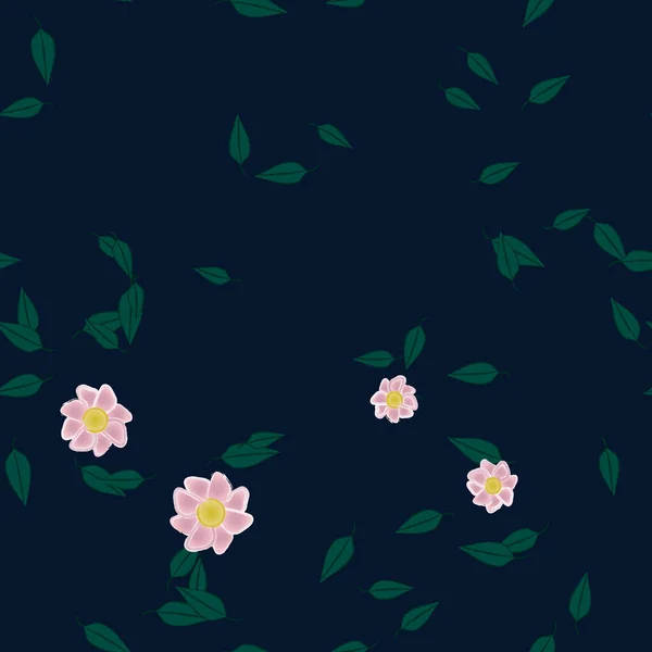 Gekleurde Bloemen Bladeren Achtergrond — Stockvector