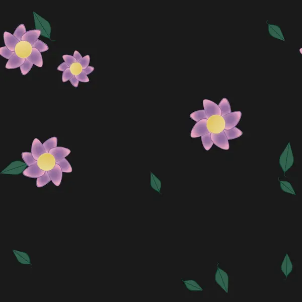 ดอกไม นามธรรมท ปแบบไร บใบ ภาพวาดเวกเตอร — ภาพเวกเตอร์สต็อก