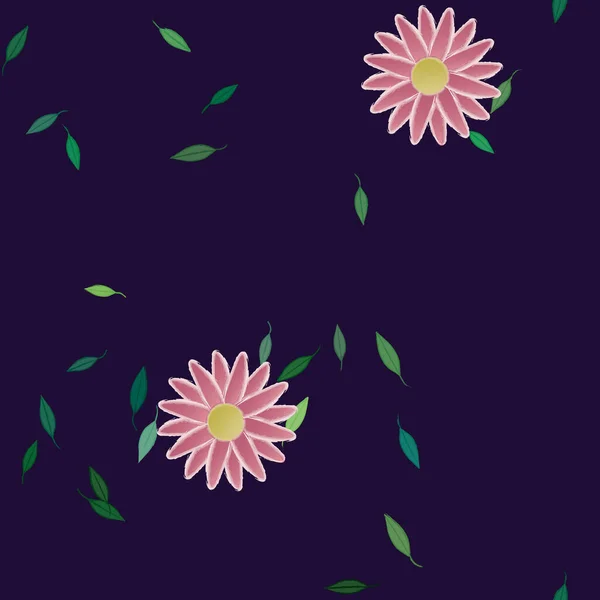 Kolorowe Kwiaty Liście Tło — Wektor stockowy