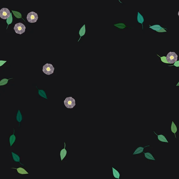 Fargede Blomster Bladbakgrunn – stockvektor