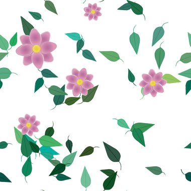 renkli çiçekler ve yapraklar arka plan