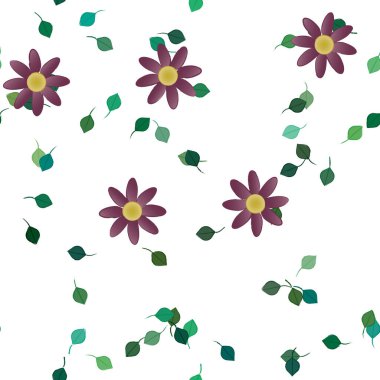 renkli çiçekler ve yapraklar arka plan